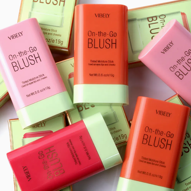High Pigment Soft Creamy Blusher Stick Cosmetics Rouge Makeup Pink Blush