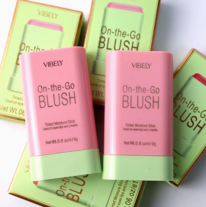 High Pigment Soft Creamy Blusher Stick Cosmetics Rouge Makeup Pink Blush
