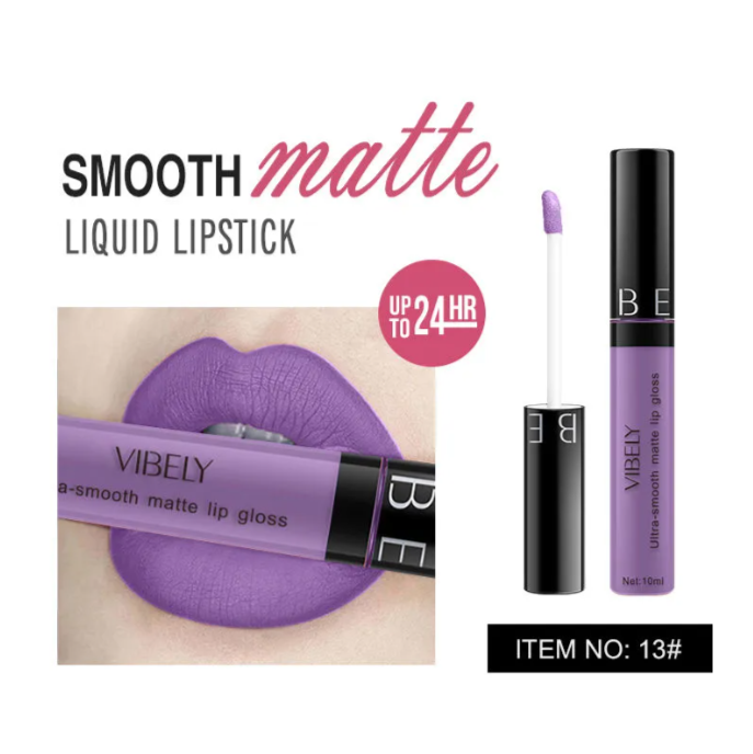 Rouge à Lèvres Mat Liquide Étanche Longue Durée Cosmétiques Gloss à Lèvres 29 Couleurs