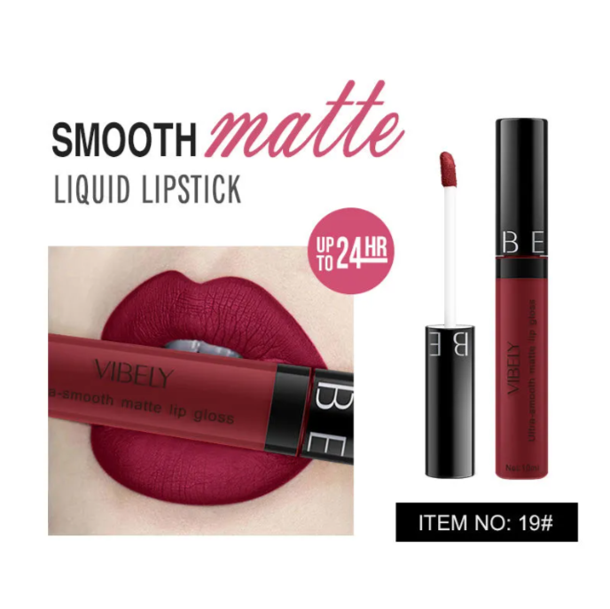 Rouge à Lèvres Mat Liquide Étanche Longue Durée Cosmétiques Gloss à Lèvres 29 Couleurs