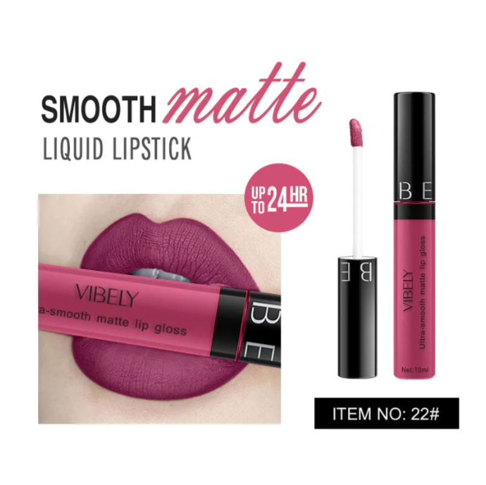 Rouge à Lèvres Mat Liquide Étanche Longue Durée Cosmétiques Gloss à Lèvres 29 Couleurs