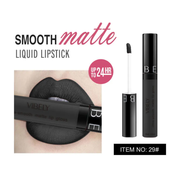 Rouge à Lèvres Mat Liquide Étanche Longue Durée Cosmétiques Gloss à Lèvres 29 Couleurs