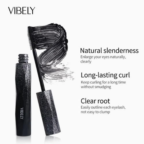 Eye Makeup Waterproof Long Lasting Curling Lengthening Eyelash 4D Fiber Black Mascara