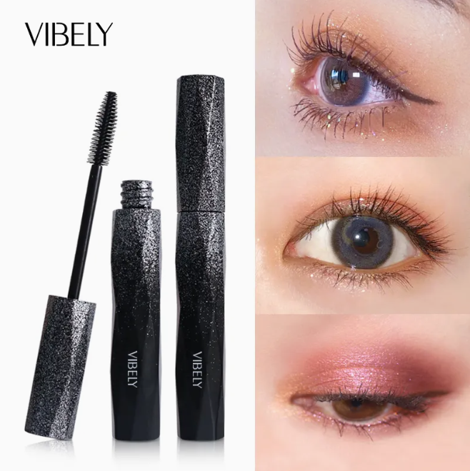 Eye Makeup Waterproof Long Lasting Curling Lengthening Eyelash 4D Fiber Black Mascara