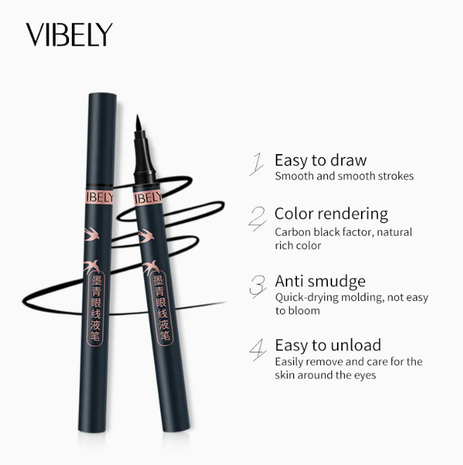 Wholesale Makeup Quick Dry Lasting Waterproof Sweat-Proof Smooth Liquid Eyeliner