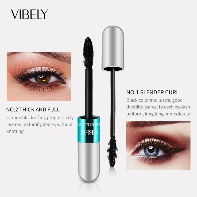 Private Label Mascara Waterproof Makeup Lasting Eye Makeup Fiber for Mascara