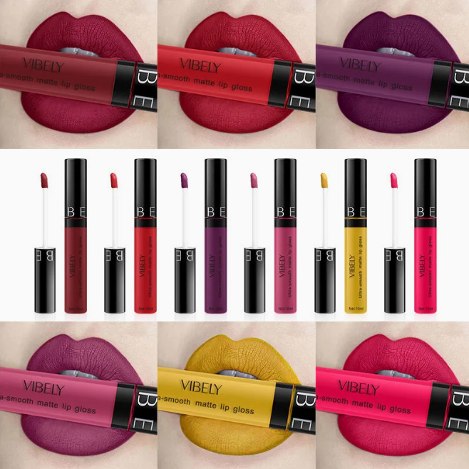 Rouge à Lèvres Mat Liquide Étanche Longue Durée Cosmétiques Gloss à Lèvres 29 Couleurs